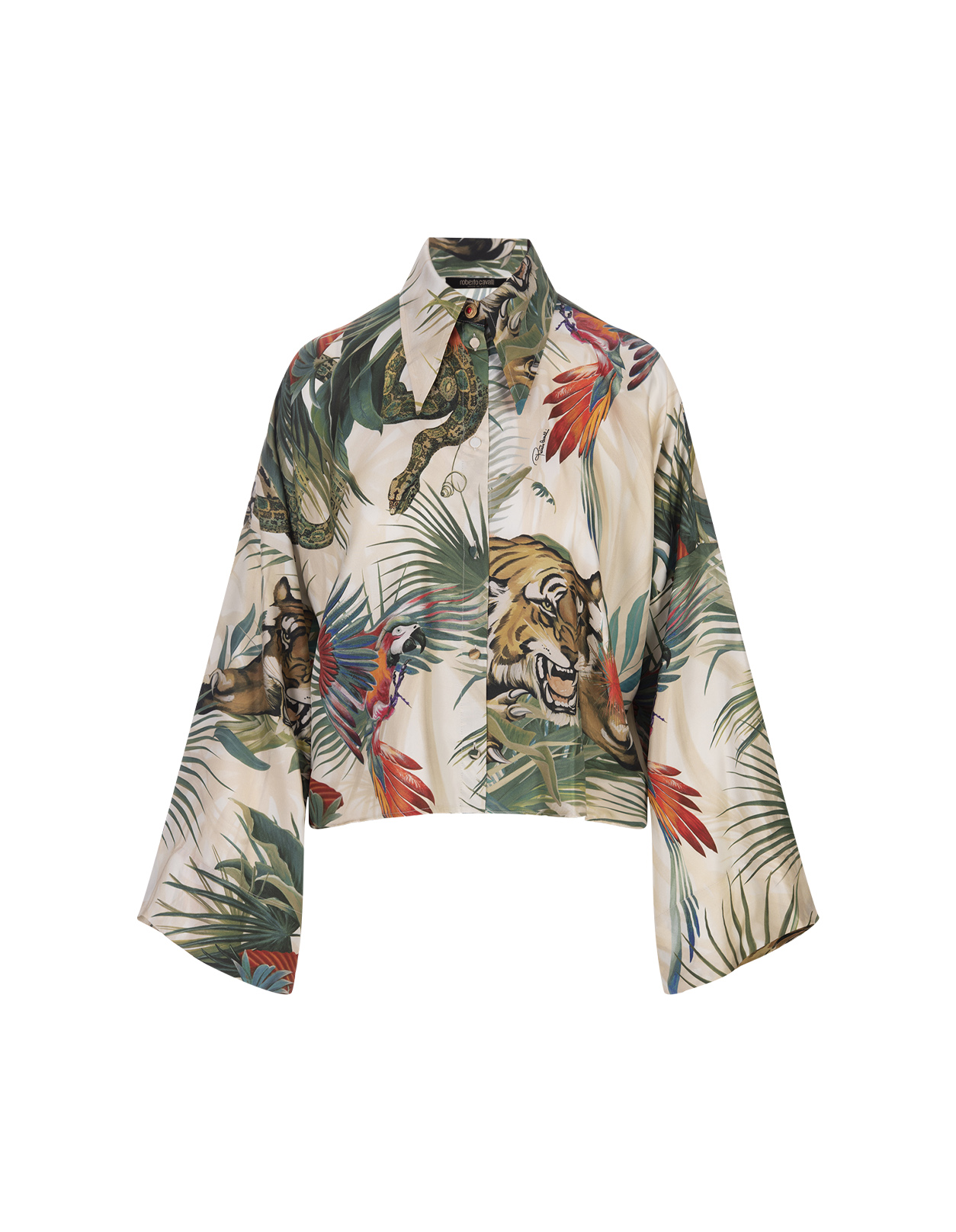 Camicia Con Stampa Jungle ROBERTO CAVALLI Russocapri